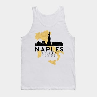 Naples Italy Skyline Map Art Tank Top